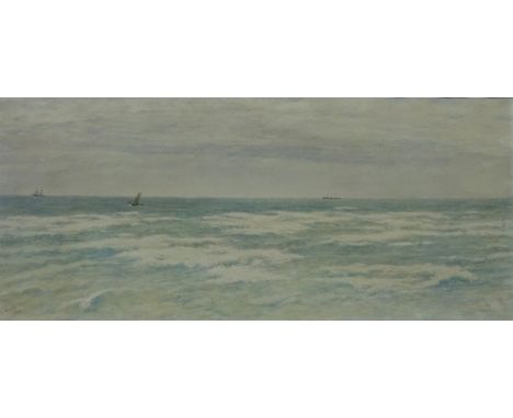 Seascape Scene, watercolour signed and dated W Moore 1899, 22cm x 49cm Condition Report Click here for further images, condit