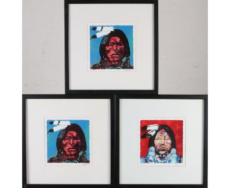 3x Aspen Hedges.&nbsp;1964 - 2008. Lithographs.&nbsp;Indian portraits.&nbsp;Numbered.&nbsp;Lithograph on paper.&nbsp;Dimensio