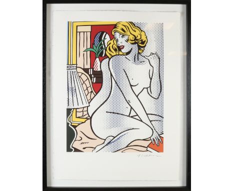 Roy Lichtenstein.&nbsp;Lithograph.&nbsp;No.&nbsp;86/199.&nbsp;Possible emphasis.&nbsp;With watermark Arches France.&nbsp;Nake