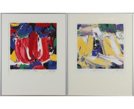 2x JA Smith (JAS).&nbsp;1998. 1945 - 2002. No.&nbsp;243/250 Bellona + No.&nbsp;33/250 Mokum Red.&nbsp;Lithograph on paper.&nb
