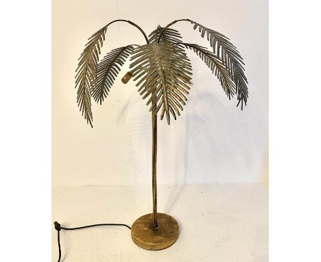 MAISON JANSEN STYLE PALM TREE TABLE LAMP, gilt metal, 80cm x 48cm. 