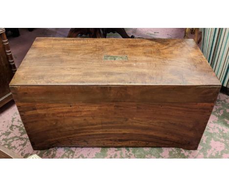 TRUNK, 19th century Chinese export camphorwood with rising lid and carrying handles, 104cm x 52cm x 52cm H. 