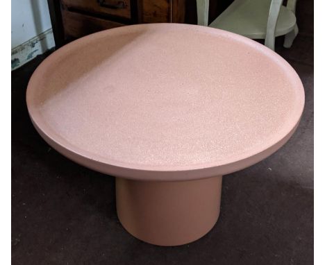 LOW TABLE, ceramic 50cm diam x 40cm H with a circular top. 