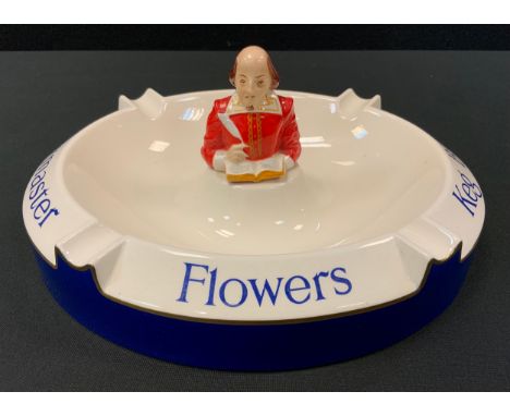 Breweriania - a Carltonware Brewmaster Flowers Keg Bitter ashtray 