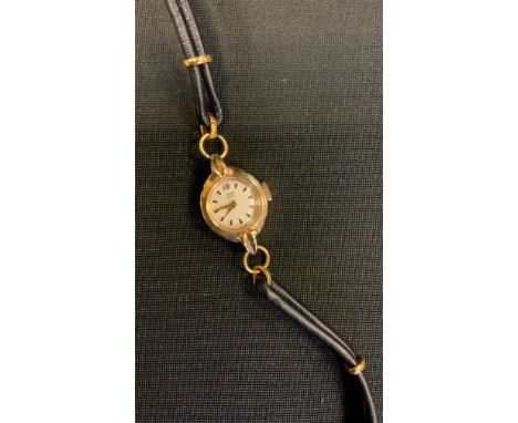 A Rolex Tudor Royal ladies wristwatch, white textured dial, Arabic 12 numerals and block baton markers, manual wind 21 jewel 