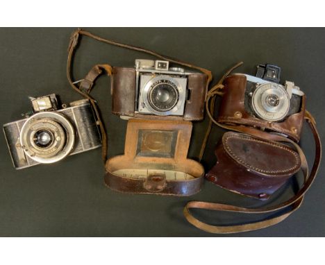 Camera - an Agfa Karat 35mm reel to reel camera, c.1950;  Ihagee 127 camera, c.1940;   Zeiss Ikon Tenax 35mm Compur camera, c