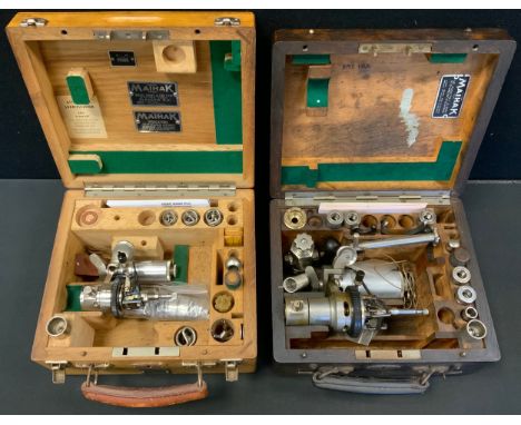 A Maihak Steam Engine Indicator, cased;  another (2) 