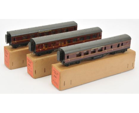 Exley OO BR Coaches - to include Restaurant Car K/1, Side Corridor Full 1st and Side Corridor 3rd Brake End. Conditions: Most