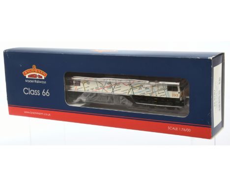 Bachmann OO Gauge 32-979U Class 66 GBRF Tube Map Diesel Locomotive No. 66721, produced exclusively for Transport For London. 