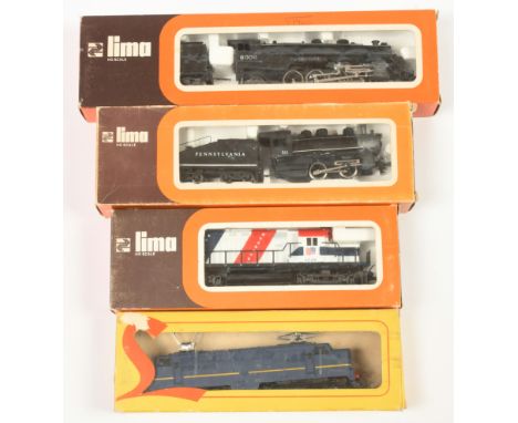 Lima HO Gauge group of Locomotives to include 2-8-0 Steam Locomotive No. 8000 (incorrect box) and others (see photo). Conditi