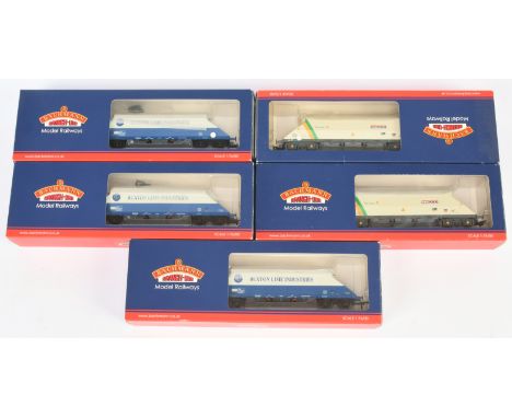 Bachmann group of Bogie Hopper Wagons to include 37-327C JGA Bogie Hopper Wagon "Buxton Lime Industries" and others (see phot