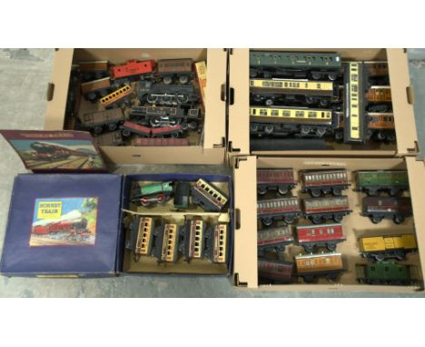 Hornby, Lionel, Brimtoy. Large group of loco's, coaches &amp; set. To include Hornby 4-4-4 LMS Black tank loco - fitted with 