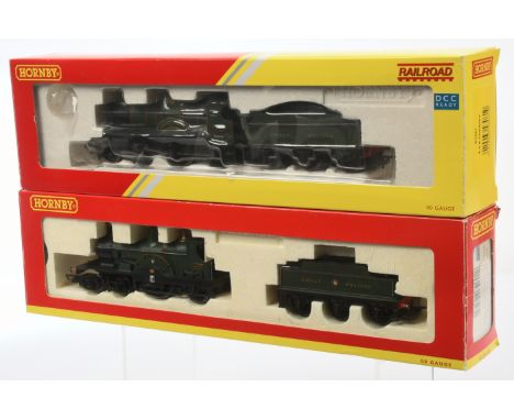 Hornby China OO Pair of GWR Green Steam Loco's. Comprising R2828 4-2-2 Dean Single Duke Of Edinburgh 3064 - Ltd Edition 1314 