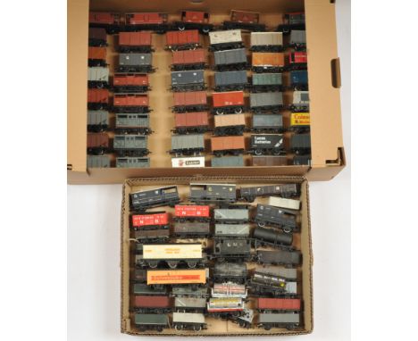 Ratio OO Kit built wagons - Large selection of mostly kit built wagons, to include Lima and Hornby wagons. Conditions: Genera