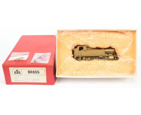 RTR (Korea) OO Gauge 2-6-2 GWR 55XX Tank Loco. Brass unpainted. Slight tarnishing to the body, comes with 2x packets of vario