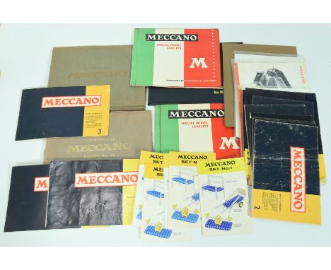 Meccano Group of No.10 Instructions &amp; Special Model Leaflets. Comprising 2x complete No.10 instructions contained in card