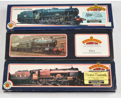 Bachmann Branchline OO Locomotives - 31-826 43xx '6384' BR Plain Green Late Crest, 31-155 Jubilee 'Galatea' and 31-278 Royal 