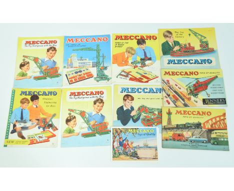 Meccano. Mixed group of catalogues &amp; leaflets. To include Toys of Quality 1957 "Dinky Dell" Hemel Hempstead, The Toy that