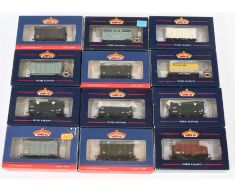 Bachmann mixed group of Wagons to include 37-778A 12 ton Mogo Van, 38-162 12ton BR Planked Vent Van and others (see photo). C