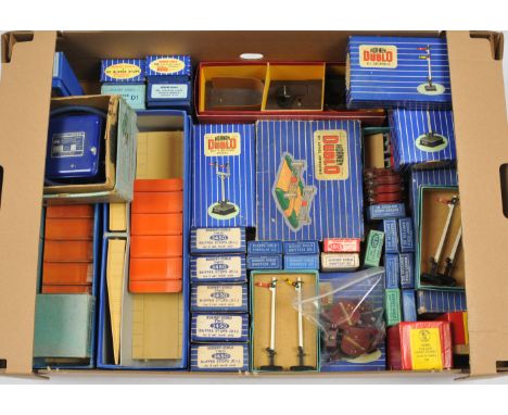 Hornby Dublo OO Station Halts and Signals - Signals are a mix of electric and manual, Plus colour light signals, switches, TP