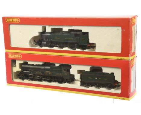 Hornby China OO Pair of GWR Green Steam Loco's. Comprising R 2098E 2-6-2T 6119 Prairie, R2390 4-6-0 King Henry II 6028. Condi