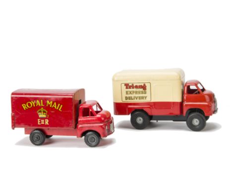 A Tri-ang Minic No.3 Express Delivery Van,  pressed steel painted red and cream, advertisement to sides, clockwork motor and 