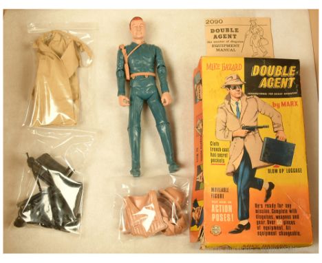 Marx Toys Mike Hazard Double Agent 12" vintage action figure, with accessories and equipment manual, unchecked for completene