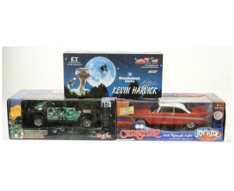 Joyride 33853 1958 Plymouth Fury Christine 1:18th scale Die-cast model, Maisto Marvel Hulk Hummer SUV 1:18th scale Die-cast m