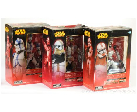 ARTFX Kotobukiya Star Wars 1/7th scale pre-painted model kits x three including Commander Bly, Clone Trooper EP3 Version and 