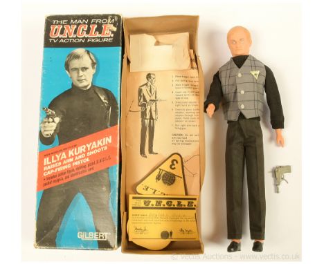 Gilbert vintage The Man From Uncle Illya Kuryakin 12" figure, Excellent complete includes instructions and opened envelope, w