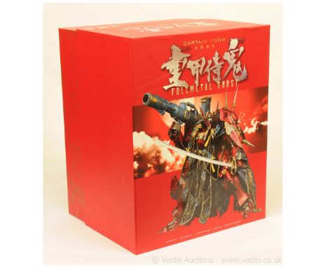 Threezero Ban Dai Be Three Full Metal Ghost Captain Form 18" 1/12th Scale Action Figure, Mint complete, within Near Mint open