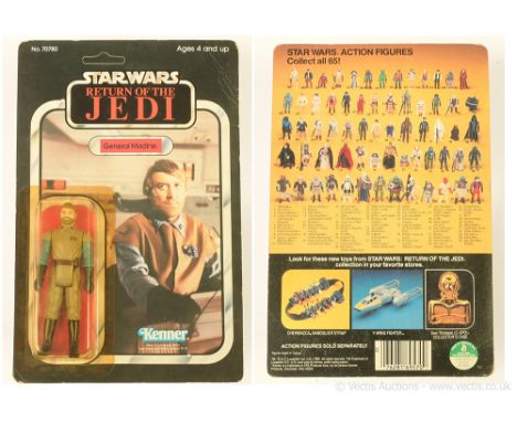 Kenner Star Wars vintage Return of the Jedi General Madine 3 3/4" figure, Mint, within Excellent (yellowed) bubble, upon Good