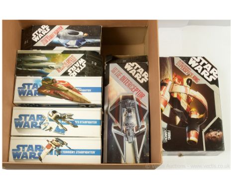 Kenner Star Wars 30th Anniversary and The Clone Wars Vehicles x seven including Obi-Wan's Starfighter &amp; Hyperspace Ring, 
