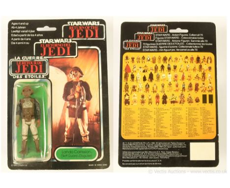 Palitoy Star Wars vintage Return of the Jedi Tri-Logo Lando Calrissian Skiff Guard 3 3/4" figure, Mint, within Fair to Good (