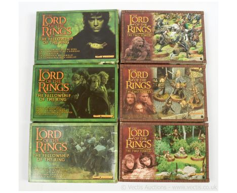 Games Workshop The Lord of the Rings 28mm scale metal figure packs x six, includes The Fellowship of the Ring, Fellowship of 
