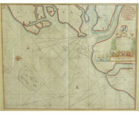  After Greenvile Collins (British 1643-1694): 'Harwich Woodbridge and Handfordwater with the Sands from the Nazeland and to H