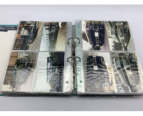  Photographs and postcards of vintage and modern busses, in one album   - Condition Report 