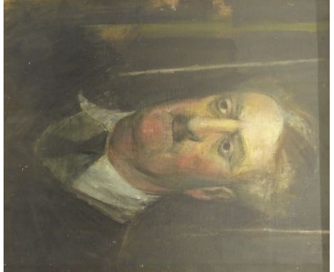  Mick Arnup (British 1923-2008): Portrait of a gentleman, oil on canvas signed verso 60cm x 50cm  Provenance: By direct decen