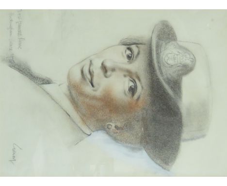  John Thomas Young Gilroy (British 1898-1985): 'H.R.H Princess Anne Buckingham Palace', pencil, charcoal and watercolour port