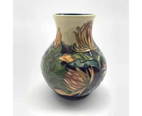  Moorcroft Burdock pattern vase designed by Philip Gibson, H16cm    - Condition Report 