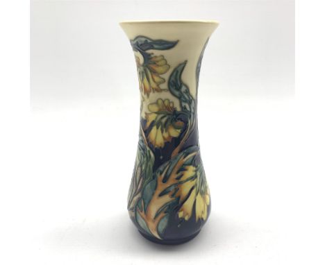  Moorcroft Comfrey pattern vase of waited form designed Phillip Gibson for the Herb Collection, H21cm    - Condition Report 