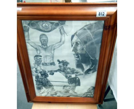 A signed framed & glazed Steve Collins print/drawing