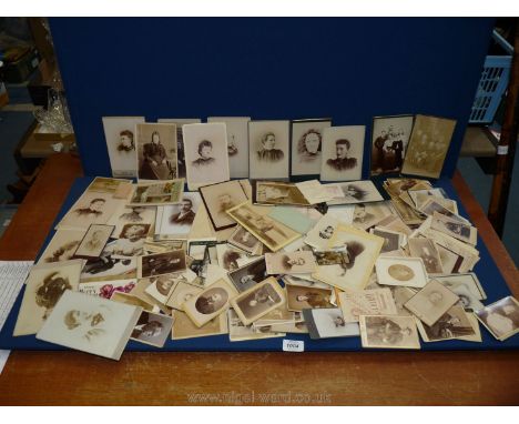 Approx. 200 black and white antique portrait Photographs.