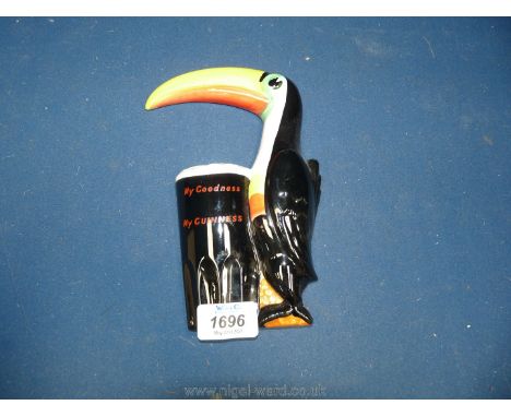 A reproduction 'My Goodness, My Guinness' advertising hand painted Carltonware Toucan.