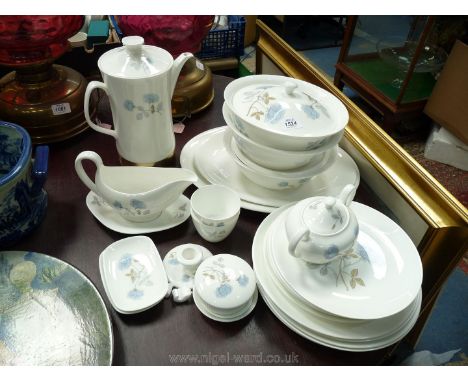 A good quantity of Wedgwood 'Ice Rose' china including dinner and side plates, tureens, gravy boat electric coffee pot, ,trin