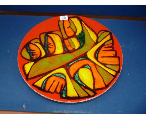 A Poole Pottery Charger, 16'' diameter.