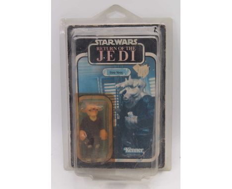 Kenner Star Wars Return Of The Jedi No.70800 Figure of a Ree-Yees, housed in a plastic case with an outer punched backing car