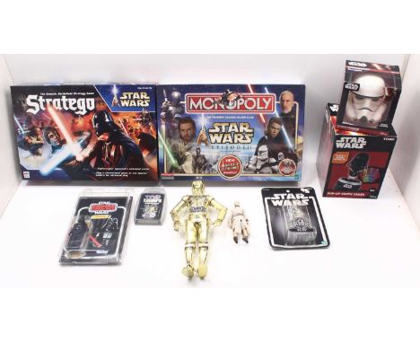 Kenner/Hasbro and other, a quantity of Star Wars related action figures and novelties to include; No.87292 Darth Vader, Silve