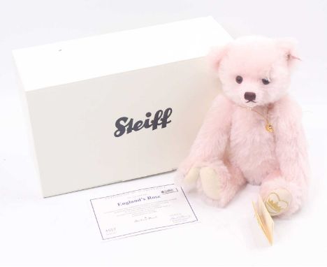 A Steiff England's Rose teddy bear inspired by Diana Princess of Wales, white tag No. 661983, limited edition 1/5000 released
