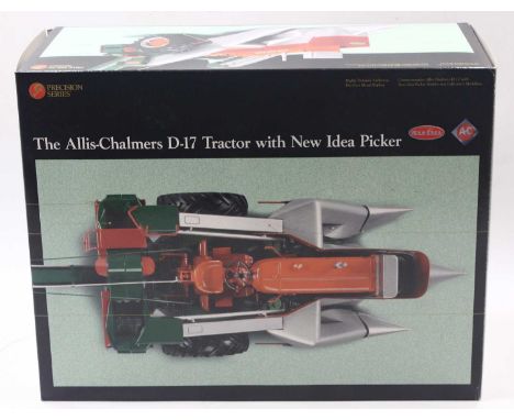 Ertl Precision series diecast model of a No.13191 Allis Chalmers D-17 Tractor and picker housed in a polystyrene packed picto